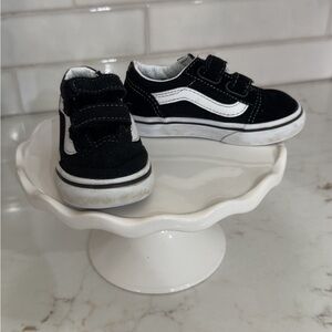 Vans Kids Classic Black and White Sneakers